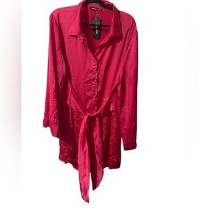 Boohoo hot pink dress women’s size 16